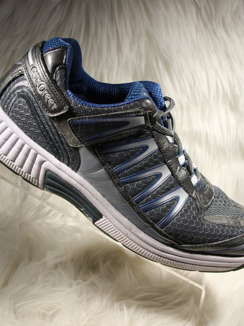 Orthofeet Sprint Shoes Mens Size 10.5D Athletic Diabetic Gray Blue Walking